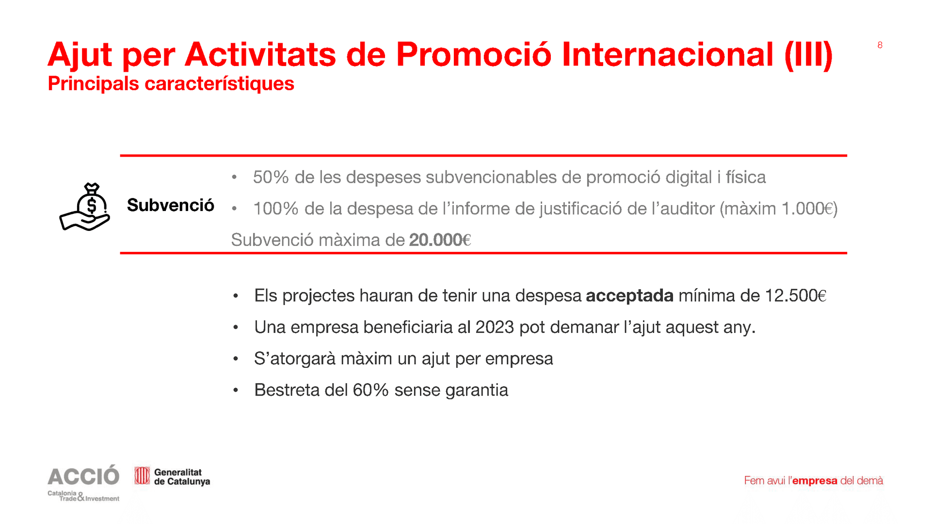 Ajurt promoció internacional Acció